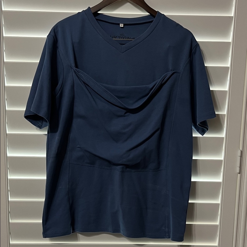Blue Kangaroo V-Neck T-Shirt